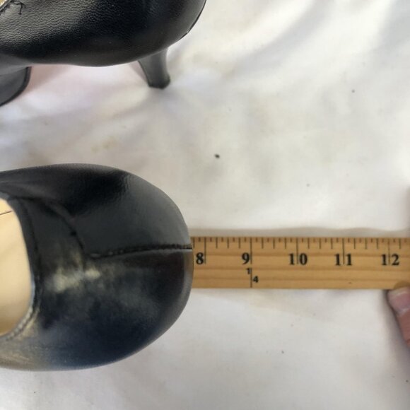 Christian Louboutin Shoes Womens Size 35 Black Peep Toe Pumps Red Sole Italy - Picture 10 of 16